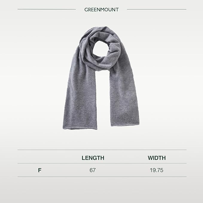 GreenMount Women's Cashmere Shawls 100% Cashmere Knit Soft Warm Winter Extra Large Scarf for Women Plant Dyeing