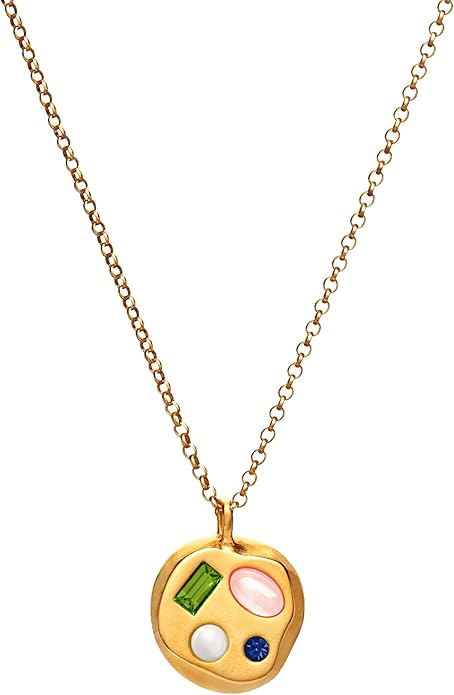 Birthdate 14k Gold Necklace for Women - 16-20in Adjustable 14 Karat Gold Chain with Lobster Clasp - Cadenas de Oro 14k Puro Para Mujer, Ladies Jewelry Birthstone