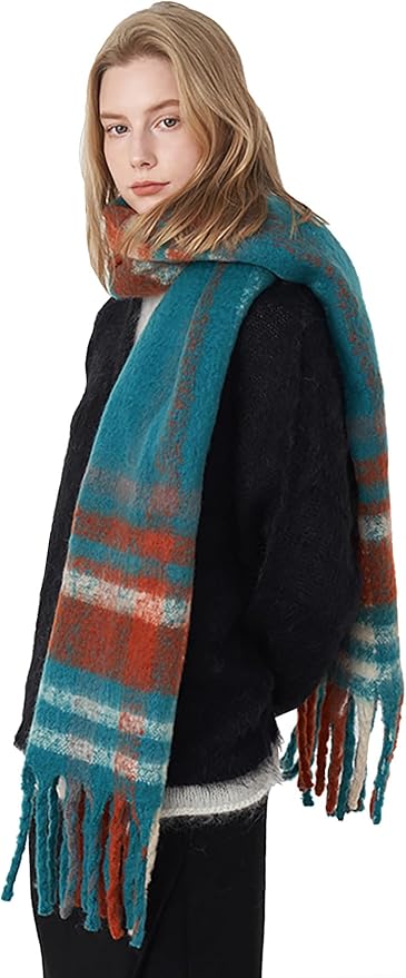 Halemet Vintage Scarfs for Women Warm Shawls and Wraps for Evening Dresses Soft Poncho Coat Thick Cardigan Wrap Cozy 2026
