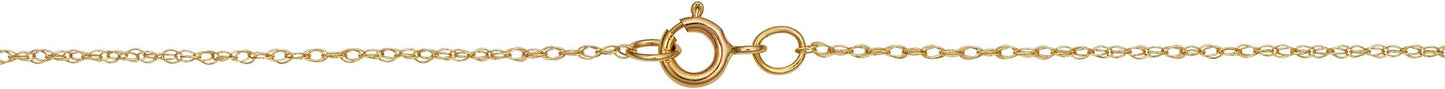 Kooljewelry Womens Classic Rope Chain - 10k Yellow Gold Barely-There Necklace, Thin Lightweight