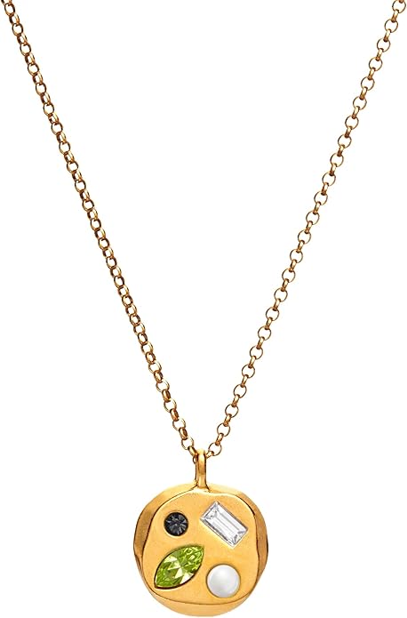 Birthdate 14k Gold Necklace for Women - 16-20in Adjustable 14 Karat Gold Chain with Lobster Clasp - Cadenas de Oro 14k Puro Para Mujer, Ladies Jewelry Birthstone