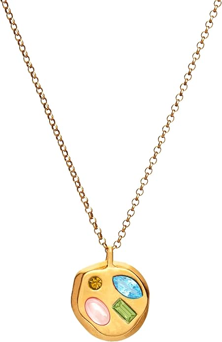 Birthdate 14k Gold Necklace for Women - 16-20in Adjustable 14 Karat Gold Chain with Lobster Clasp - Cadenas de Oro 14k Puro Para Mujer, Ladies Jewelry Birthstone