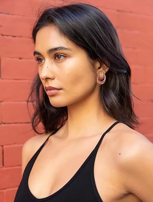 LILIE&WHITE Gold Chain Dangle Earrings - Women's Hypoallergenic Fashion Gift Earrings