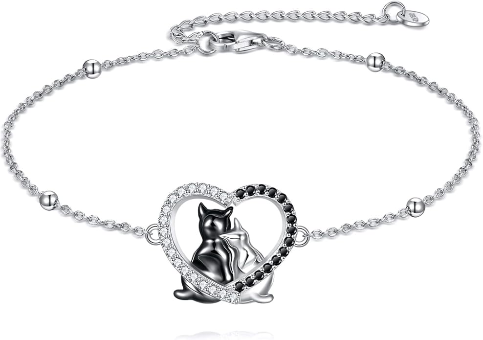 Animal Bracelet for Women 925 Sterling Silver Cat/Dolphin/Turtle/Horse Bracelet Jewelry Gifts