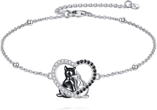 Animal Bracelet for Women 925 Sterling Silver Cat/Dolphin/Turtle/Horse Bracelet Jewelry Gifts