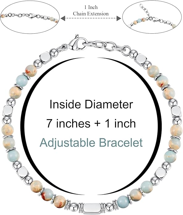 Beaded Bracelets for Women - Silver and Gold Boho Bracelets, Trendy Jewelry Gifts for Lover, Mom, Friends