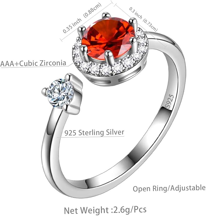 Aurora Tears 925 Sterling Silver 12 Birthstones Necklace/Earring/Ring/Bracelet Women Birthstone Pendant Crystal Fashion Birthday Jewelry Christmas Gift for Girls Women