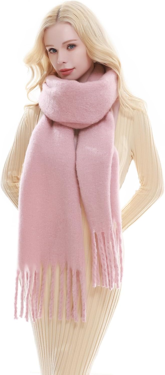 RIIQIICHY Chunky Scarf for Women Winter Warm Thick Scarves Oversized Blanket Scarf