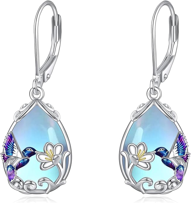YFN Hummingbird Earrings Bird Dangle 925 Sterling Silver Jewelry Gifts for Women