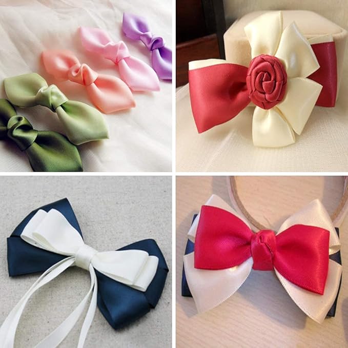 LEEQE Double Face Silver Satin Ribbon 1-1/2 inch X 50 Yards Polyester Silver Ribbon for Gift Wrapping Very Suitable for Weddings Party Invitation Decorations and More