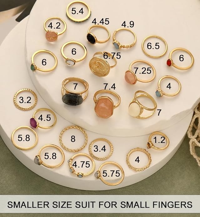 iF YOU 25 Pcs Gold Knuckle Ring Set for Women, Chunky Stackable Finger Midi Rings, Silver Simple Stacking Cute Rings Pack Trendy Stuff Jewelry Gift