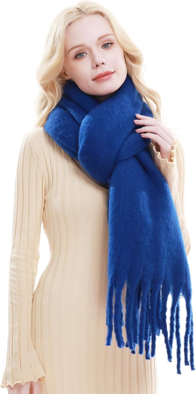 RIIQIICHY Chunky Scarf for Women Winter Warm Thick Scarves Oversized Blanket Scarf
