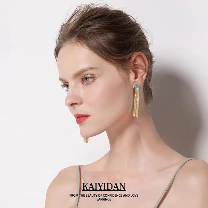 Silver/Gold Boho Dangle Statement Earrings for Women Trendy,Handmade Vintage Dainty Cute Long Drop Summer Earrings,fashion Accessories Jewelry Gifts