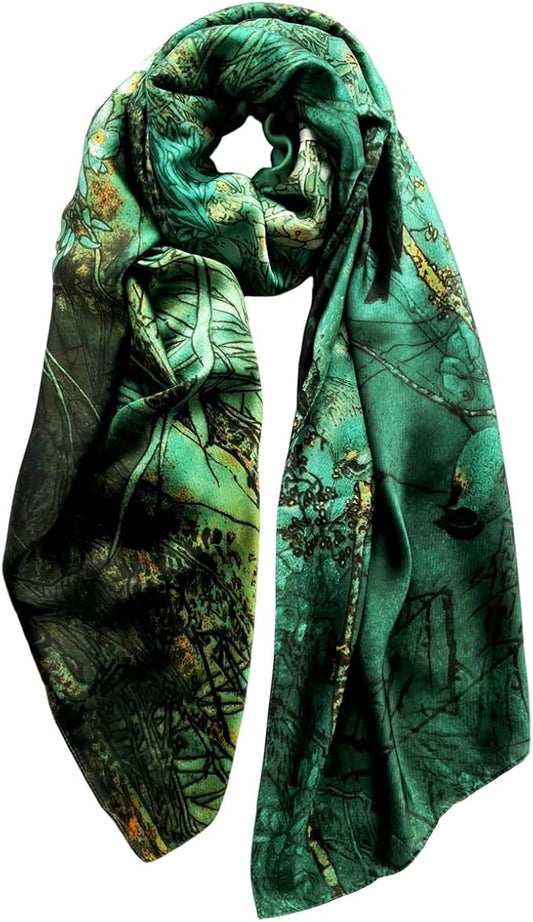 Long Silk Like Scarf Lightweight Satin Scarves Large Sunscreen Shawl Wrap for Women