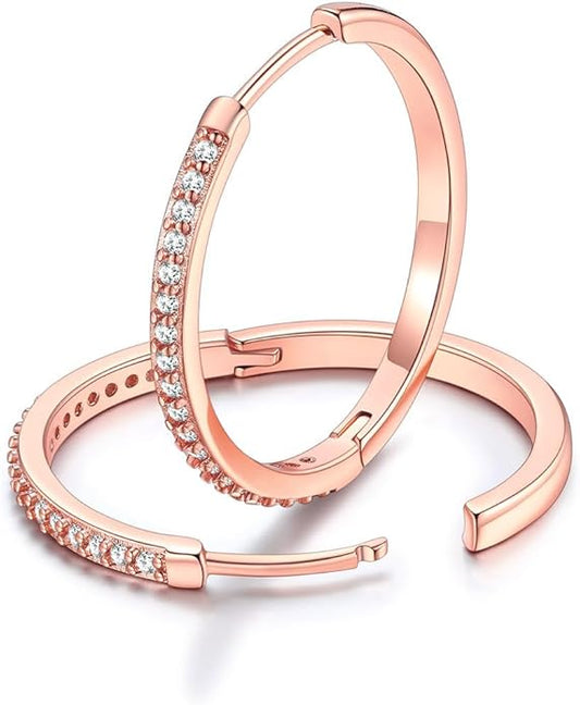 FaithHeart Sterling Silver Hoop Earrings for Women, Hypoallergenic Huggie Hoop Earrings Lightweight Small Cartilage Earrings Hoop Earring Dainty Everyday Earrings 6/8/10/12/14/15/16/18/20mm