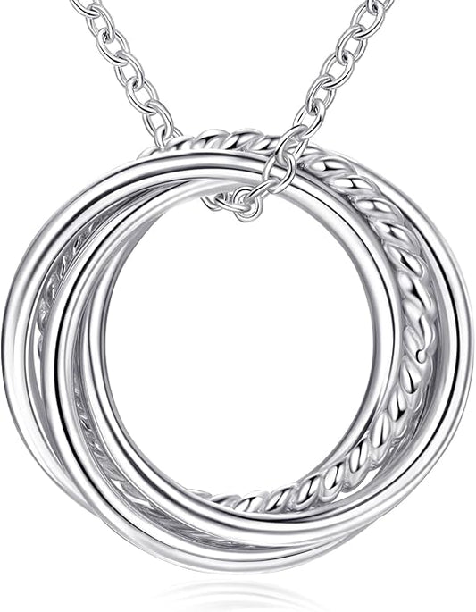 Birthday Gifts for Women Sterling Silver 30th 40th 50th 60th 70th 80th 90th Birthday Necklace For Her 3 4 5 6 7 8 9 Decade Jewelry 30 40 50 60 70 80 90 Years Old
