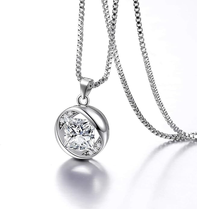 Aurora Tears 925 Sterling Silver 12 Birthstones Necklace/Earring/Ring/Bracelet Women Birthstone Pendant Crystal Fashion Birthday Jewelry Christmas Gift for Girls Women