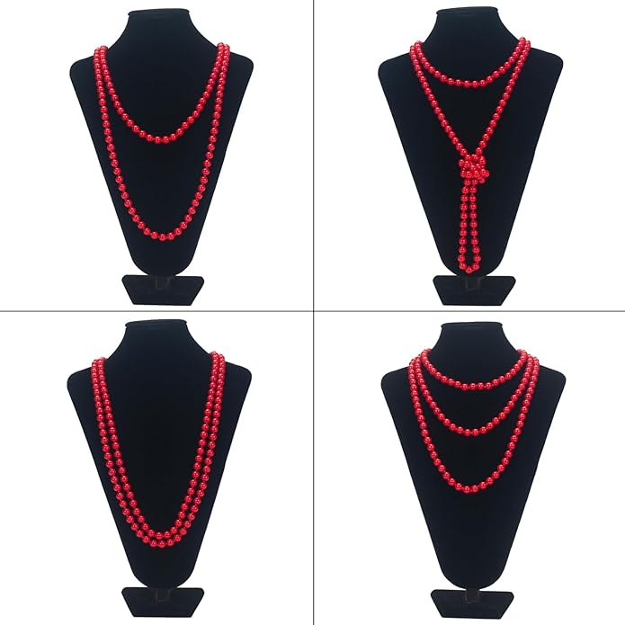 59" Long Pearl Necklaces for Women, Vintage Elegant Long Pearls Necklace for Wedding Party 1920s Gatsby Costume Jewelry