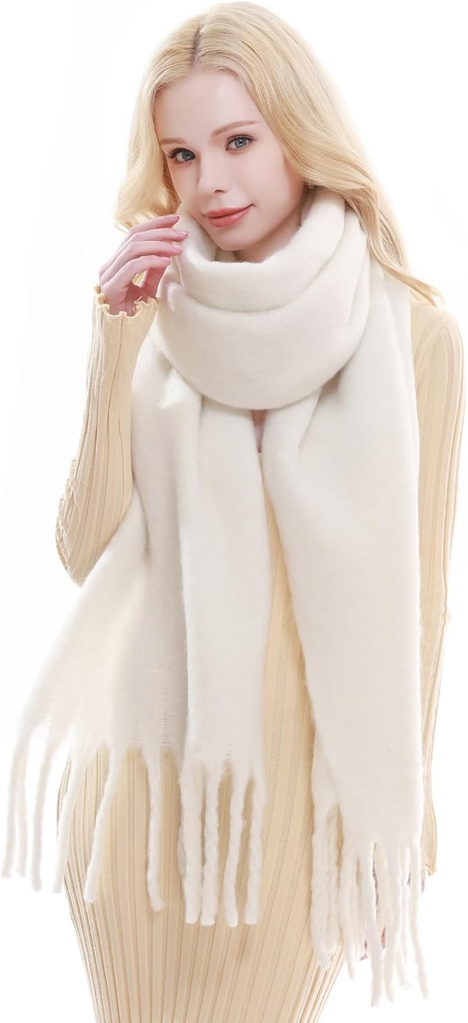 RIIQIICHY Chunky Scarf for Women Winter Warm Thick Scarves Oversized Blanket Scarf