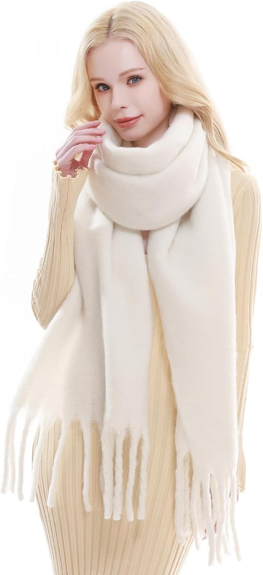 RIIQIICHY Chunky Scarf for Women Winter Warm Thick Scarves Oversized Blanket Scarf