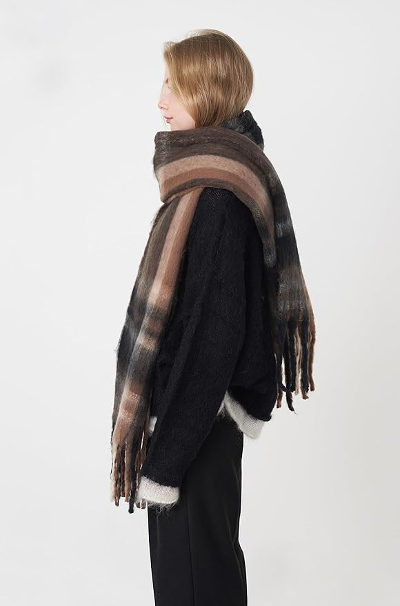 Halemet Vintage Scarfs for Women Warm Shawls and Wraps for Evening Dresses Soft Poncho Coat Thick Cardigan Wrap Cozy 2026