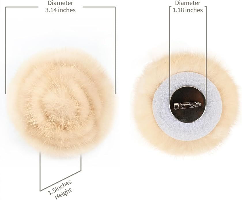 Elegant Mink Fur Red Rose Brooch 3D Real Fur Pin for Womens Girls Floral Brooch Clothing Bag Scarf Decoration Shawl Pins Jewerly