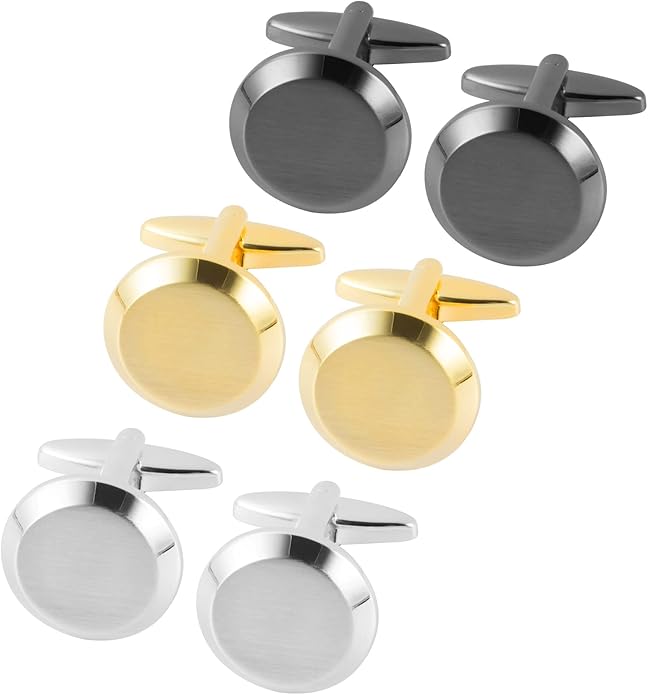 Dannyshi Cufflinks for Men Classic Wedding Business Shirt Cuff Links Set Gifts with Box