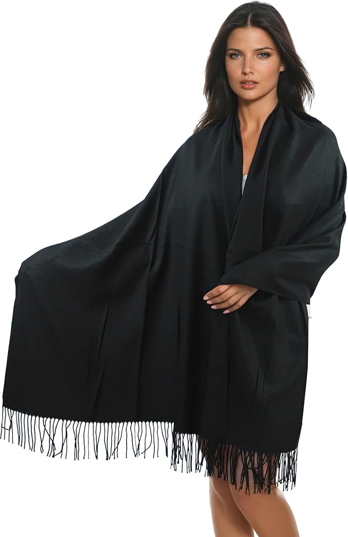 Ocomfly 100% Pashmina Scarf for Women - Premium Womens Scarves - Gift Boxed - Shawls or Wraps - Ultra Soft and Warm