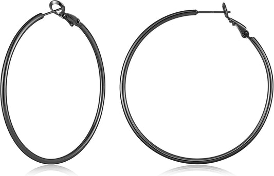 Gacimy Gold Hoop Earrings for Women 14K Gold Plated, 925 Sterling Silver Post Hypoallergenic Earrings Hoops for Women