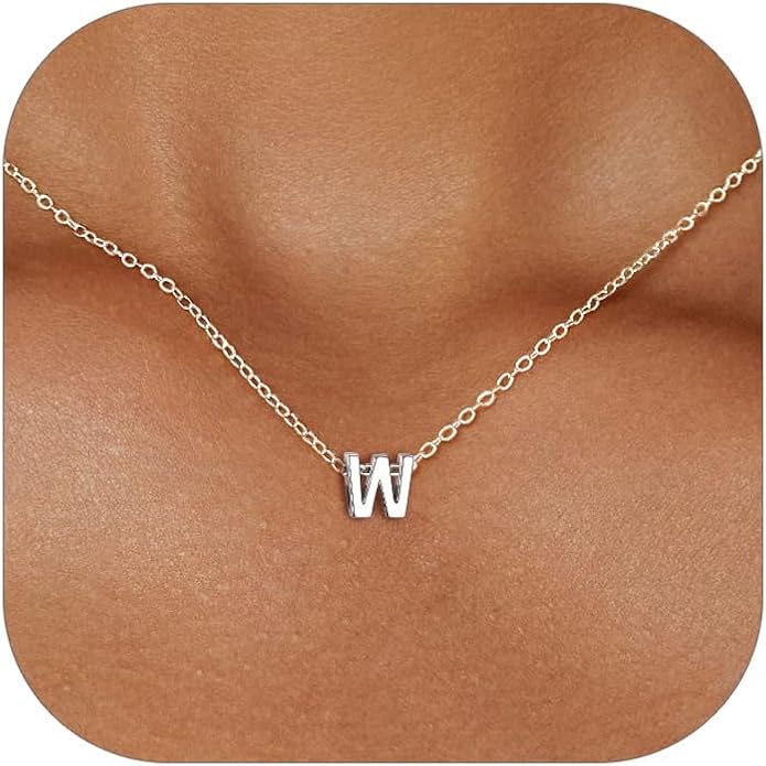 ChicSilver 925 Sterling Silver Initial Necklace for Women Dainty Letter Jewelry Personalized Gift