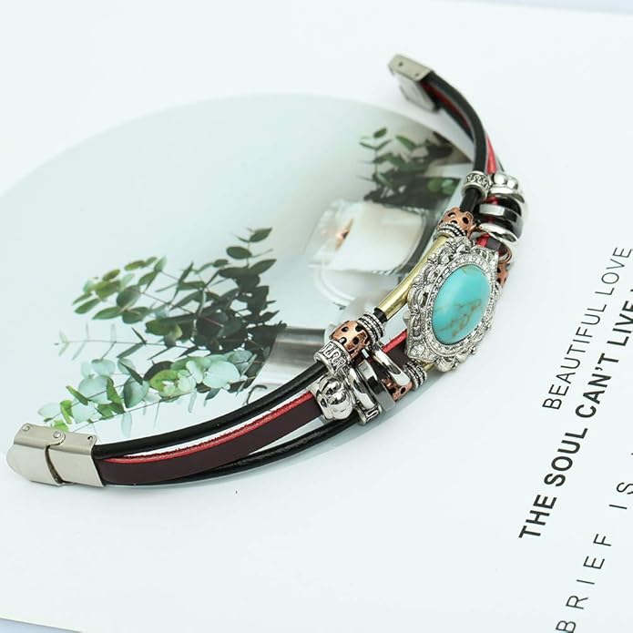 S SUSANN Leather Bracelets for Women Multilayer Bracelets for Women with Genuine Leather Layered Bracelets Boho/Bohemia Style Jewelry for Men and Woman