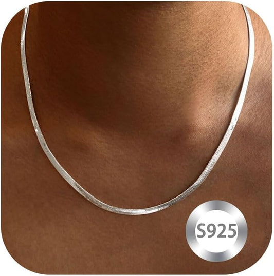 925 Sterling Silver Chain Necklace for Women 16-24 Inch Silver Jewelry Gift