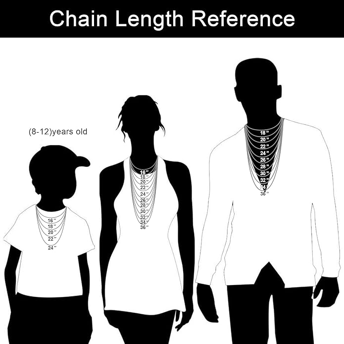 Bowisheet Black Square Rolo Chain Stainless Steel Round Box Chain Necklace Men Women