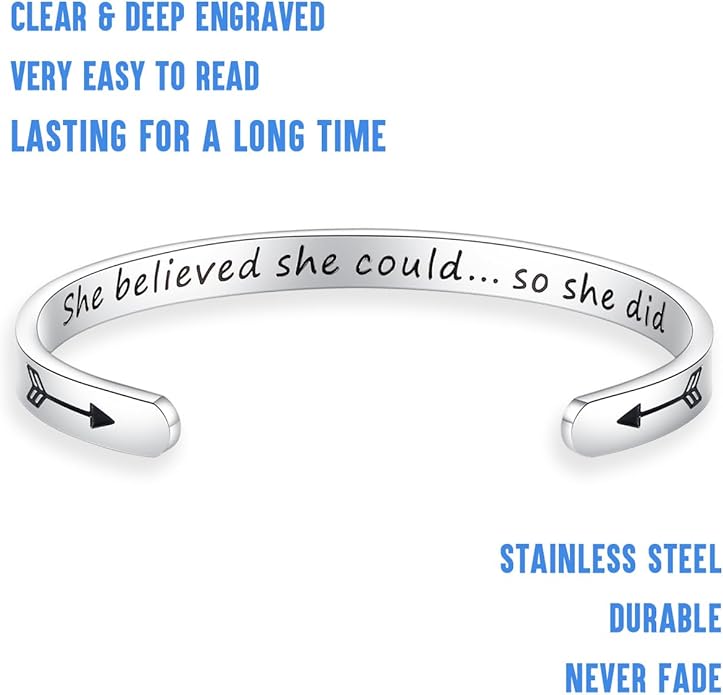SAM & LORI Personal Bracelets for Teens/Women-Inspirational Jewelry Gifts (Various Designs) for Daughter/Sister/Mom/Friends-Adjustable Bracelet in a Pretty Gift Box