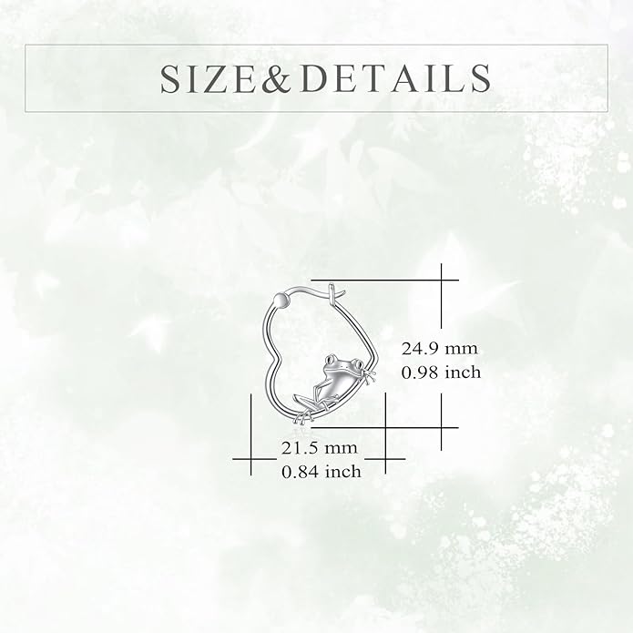 YFN Animal Earrings Sterling Silver Animal Heart Hoop Dangle Earrings Cute Jewelry Gifts for Women