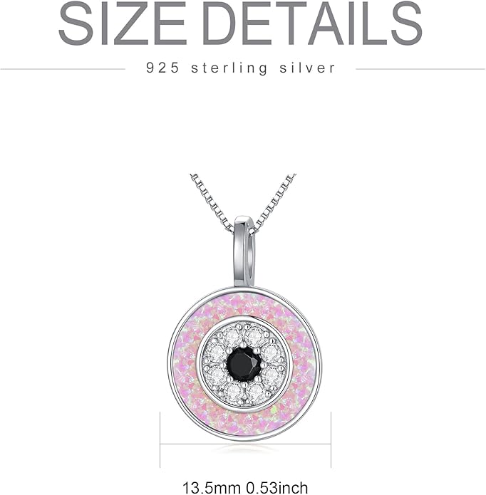 PEIMKO Evil Eye Necklace for Women 925 Sterling Silver Greek Protection Evil Eye Necklaces Jewelry Amulet Gift for Women