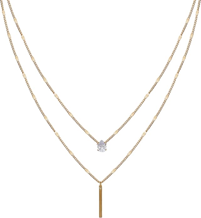 Irregular Y2k Long Y-shaped Necklace with Zircon Inlaid Sparkling Brick Tassel Pendant Double-Layer Chain High-end Fashion Accessory Women's