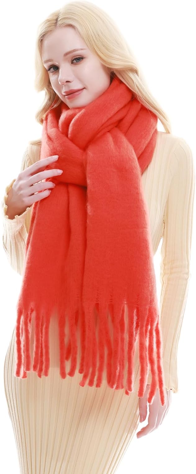 RIIQIICHY Chunky Scarf for Women Winter Warm Thick Scarves Oversized Blanket Scarf