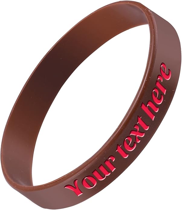 Custom Rubber Bracelet 1/10/30/50/100 ct Personalized Silicone Wristbands Customizable Debossed for Motivation, Events, Gifts, Promotions, Party, Awareness