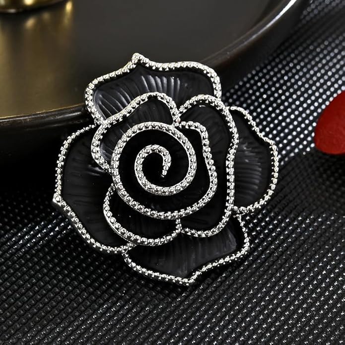 UNVAK Rhinestone Flower Brooch - Crystal Flower Pin for Women - Valentine's Day & Mother's Day Gift