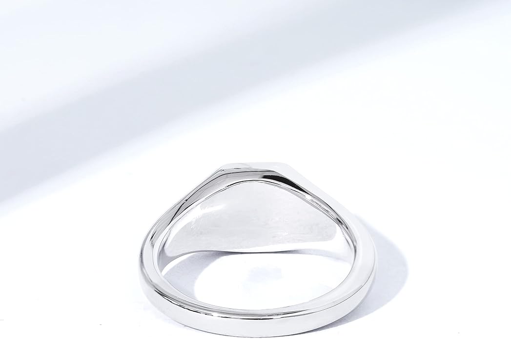 Amazon Essentials 14K Plated Sterling Silver Round Signet Ring