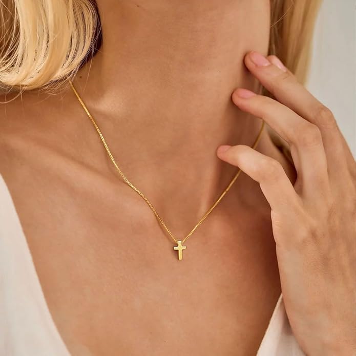 Gold Necklace for Women-14k Gold Plated Infinity Necklace Star Of David Necklace Evil Eye Cross Pendants Heart Dainty Gold Necklace For Women