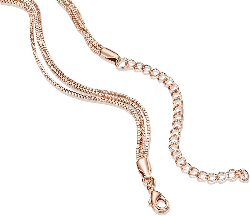 PAVOI 14K Gold Plated Dainty Layering Necklaces for Women | Snake Chain, Curb Link, Paperclip Layered Chains | Trendy Layering Necklace