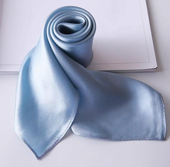 ANDANTINO 100% Mulberry Silk Square Scarf for Hair-25.6" X25.6'' Women Men Natural Silk Neckerchief Digital Printed Headscarf