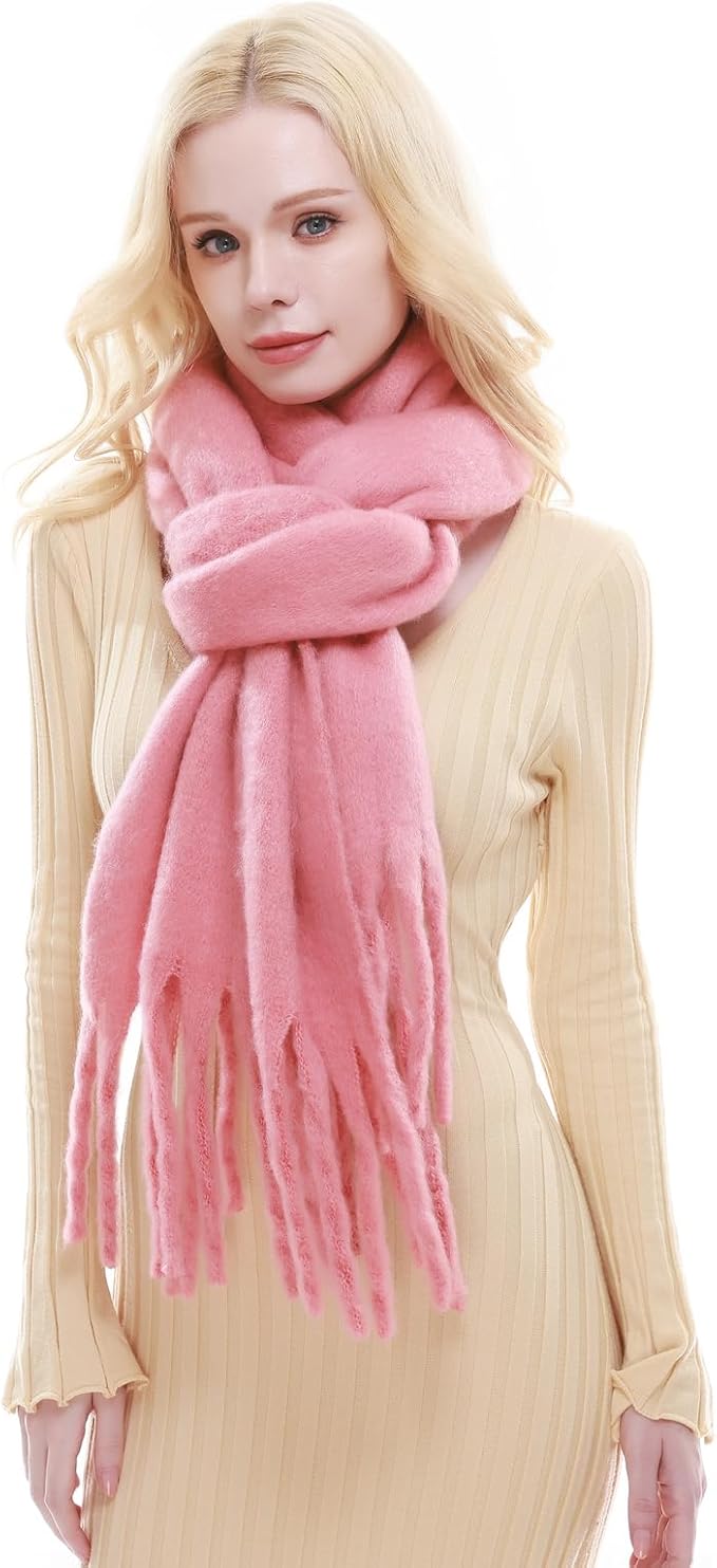 RIIQIICHY Chunky Scarf for Women Winter Warm Thick Scarves Oversized Blanket Scarf