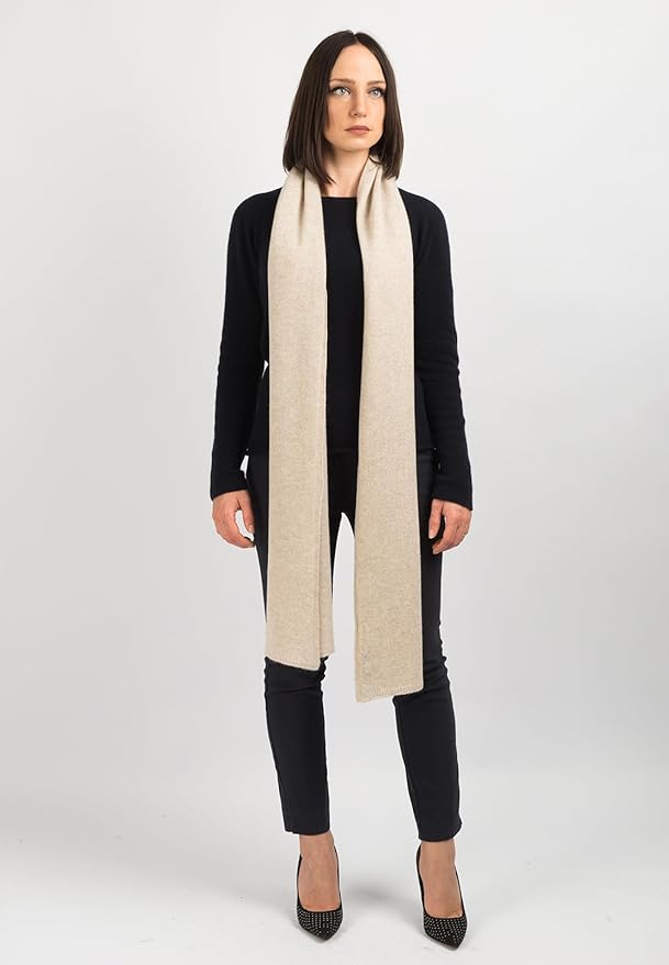 Dalle Piane Cashmere - 100% Cashmere Scarf - Made in Italy - Winter Neck Warmer (14" x 77") - Christmas Gift