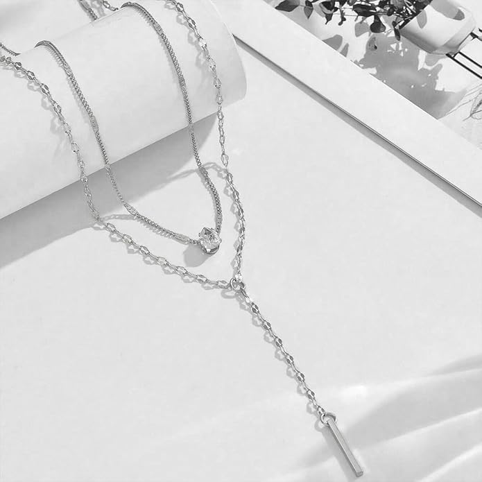 Otxas Lariat Necklace for Women Long Y Shaped Necklaces for Women Drop Necklace Y Shaped Jewelry