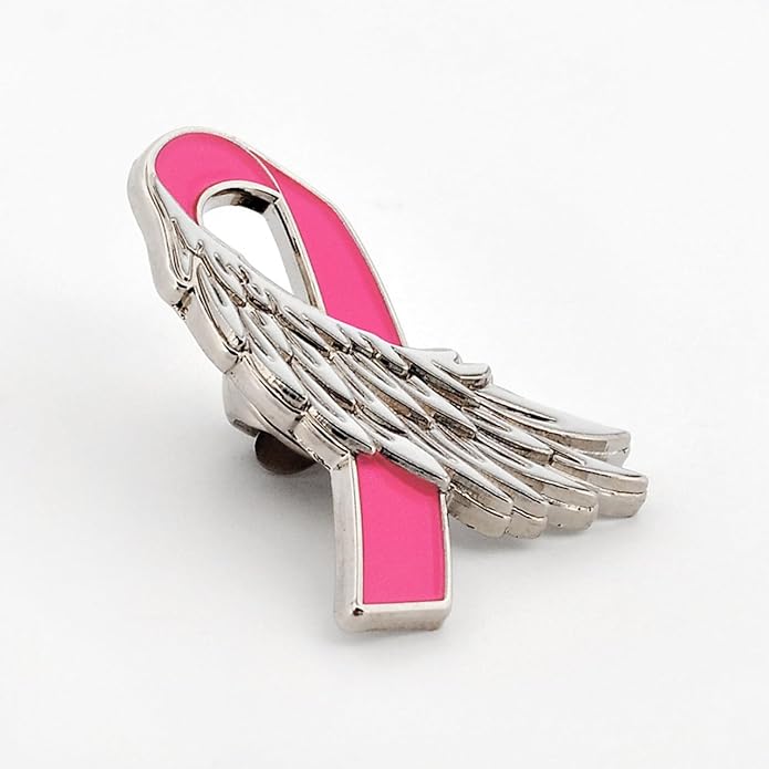 PinMarts Breast Cancer Ribbons and Breast Cancer Awareness Enamel Pins - Perfect Breast Cancer Gifts for Women, Events, Fundraisers, and Breast Cancer Awareness Decoration