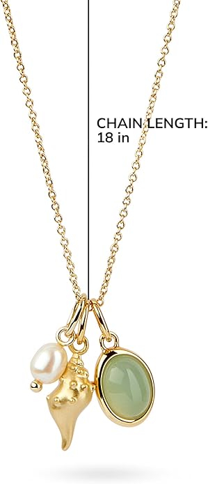 Ana Luisa Pendant Necklaces for Women - 14K Gold Plated and Silver Rhodium Necklace - Pearl, Heart, Circle, Moonstone, Gemstone, Knot Charm Styles - Hypoallergenic, Dainty, Trendy Layering Necklaces
