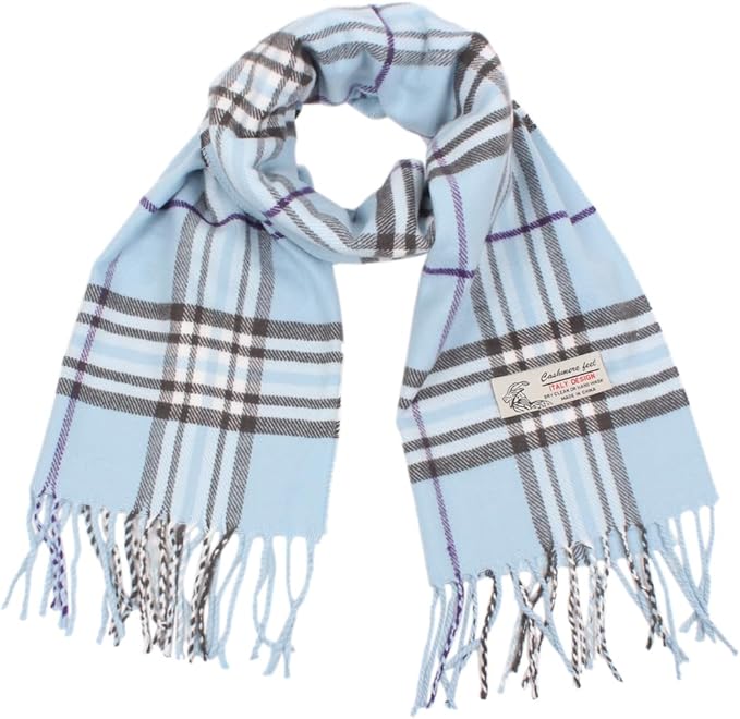 TZ Promise Tartan Plaid Cashmere Feel Classic Soft Luxurious Winter Scarf For Men Women